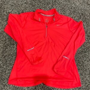 Bright coral DriFit Nike 1/4 zip, Large